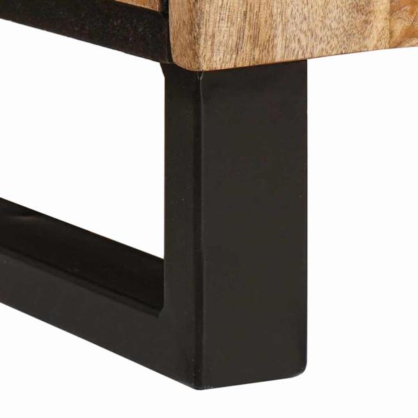 ARDEBO.de - Highboard mit Tür Braun 40 x 33,5 x 110 cm Massivholz Mango