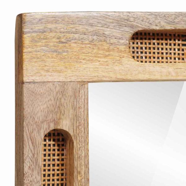 Badezimmer Spiegel Braun 50 x 70 x 3 cm Massivholz Mango