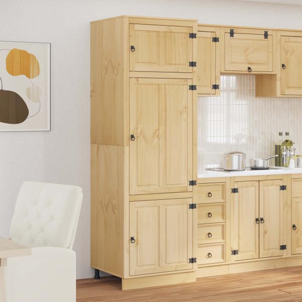 ARDEBO.de - Schrank mit Regal Honig 60 x 32 x 40 cm Massives Kiefernholz