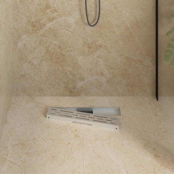 Duschabfluss mit Liniendesign Silber 60 cm Edelstahl 304