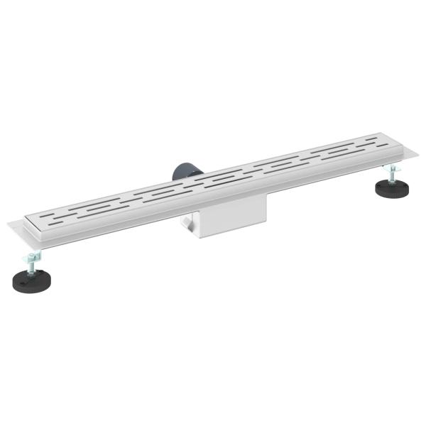 ARDEBO.de - Duschabfluss mit Glasabdeckung Silber 70 cm Edelstahl 304