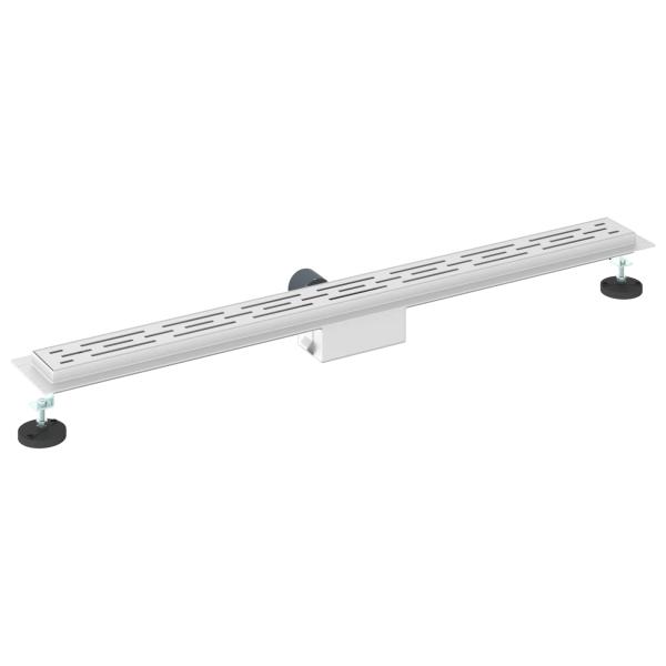 Duschabfluss mit Glasabdeckung Silber 100 cm Edelstahl 304