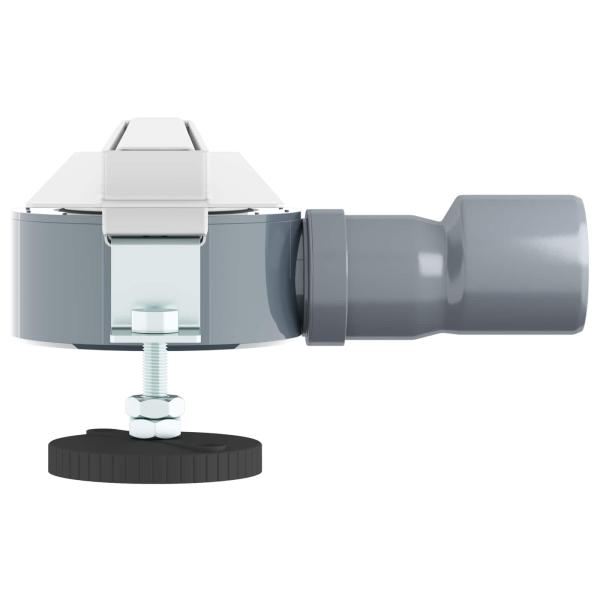 ARDEBO.de - 360° Duschablauf mit slim Modell Silber 50 cm Edelstahl 304