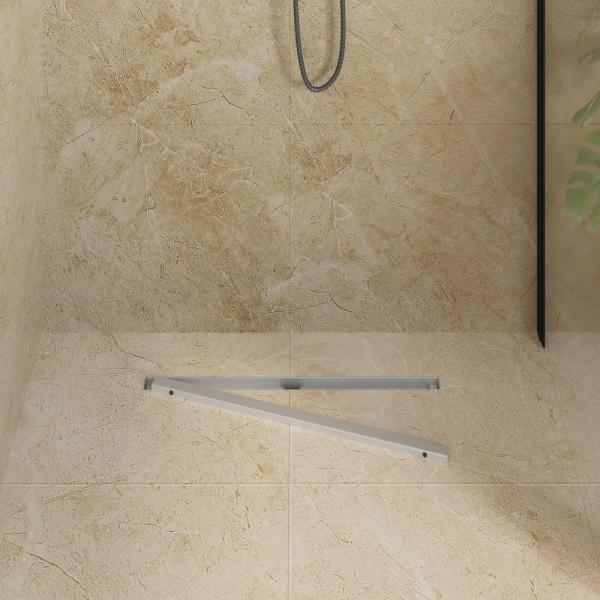 360° Duschablauf mit slim Modell Silber 60 cm Edelstahl 304