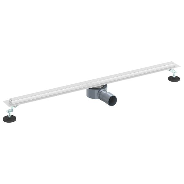 ARDEBO.de - 360° Duschablauf mit slim Modell Silber 90 cm Edelstahl 304