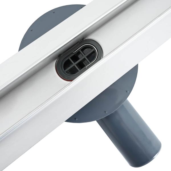 360° Duschablauf mit slim Modell Silber 90 cm Edelstahl 304