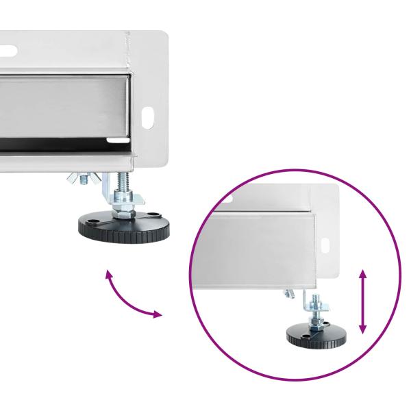 Wandmontierter Duschablauf Silber 50 cm Edelstahl 304