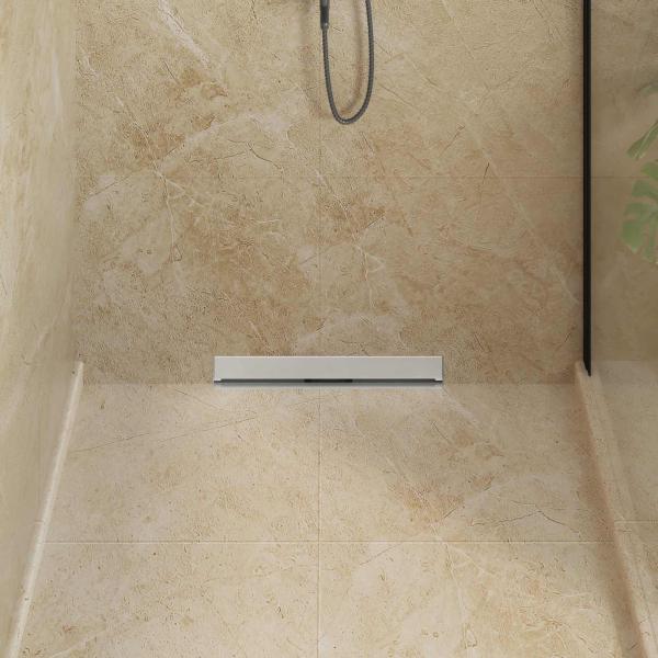 Wandmontierter Duschablauf Silber 50 cm Edelstahl 304