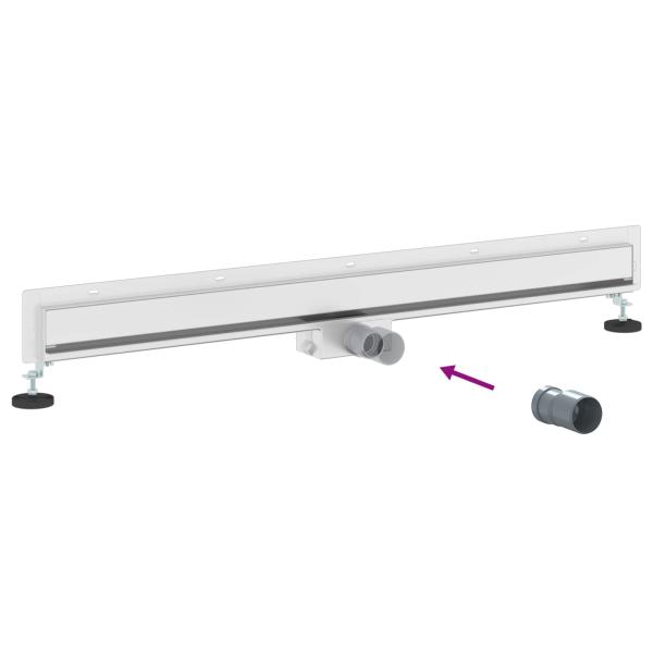 Wandmontierter Duschablauf Silber 100 cm Edelstahl 304