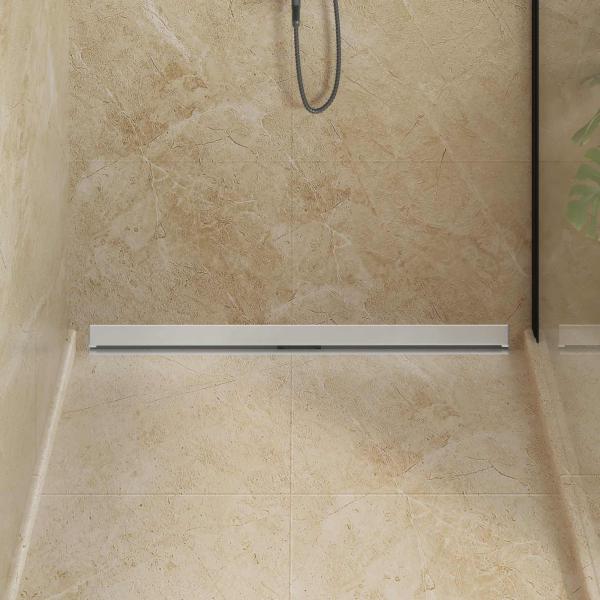 Wandmontierter Duschablauf Silber 100 cm Edelstahl 304