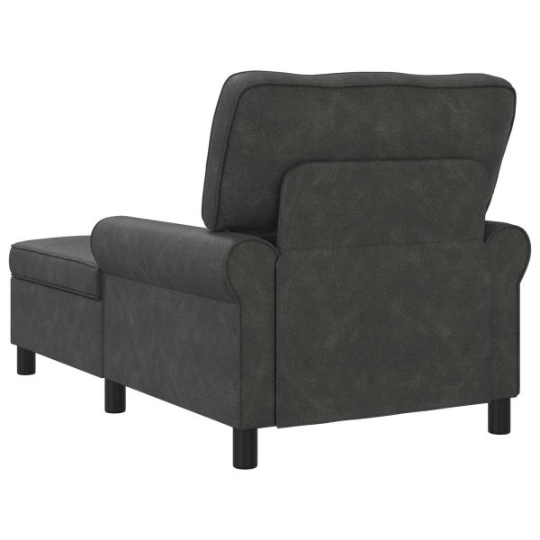 ARDEBO.de - Lounge-Liege mit Kissen Schwarz 91 x 157 x 91 cm Antikes PU