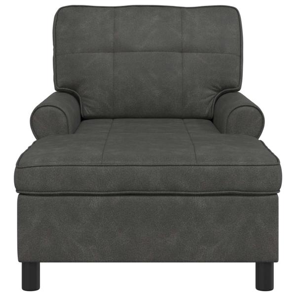 Lounge-Liege Schwarz Kunstleder 91 x 157 x 91 cm