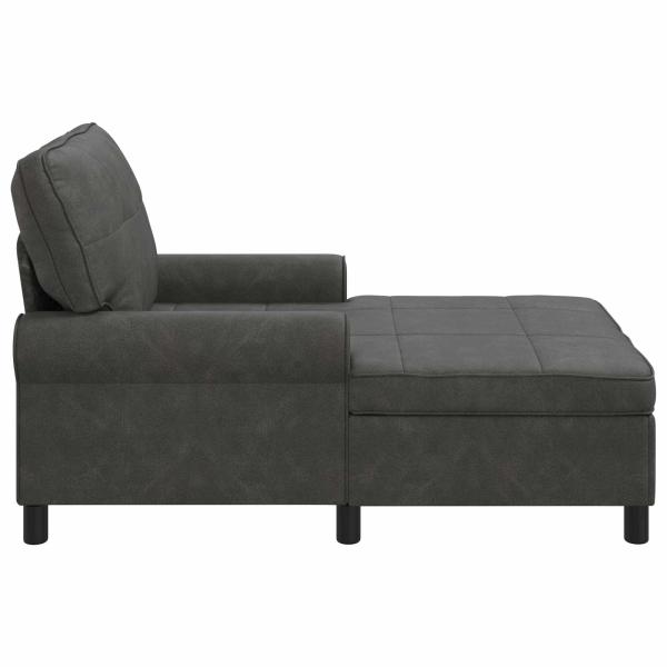 Lounge-Liege Schwarz Kunstleder 91 x 157 x 91 cm