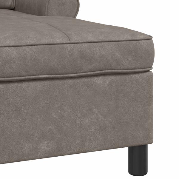 Lounge-Liege mit Kissen Grau 91 x 157 x 91 cm Antikes PU