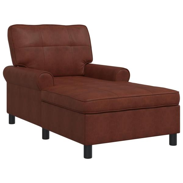 ARDEBO.de - Lounge-Liege Glänzendes Braun 91 x 157 x 91 cm Antikes PU