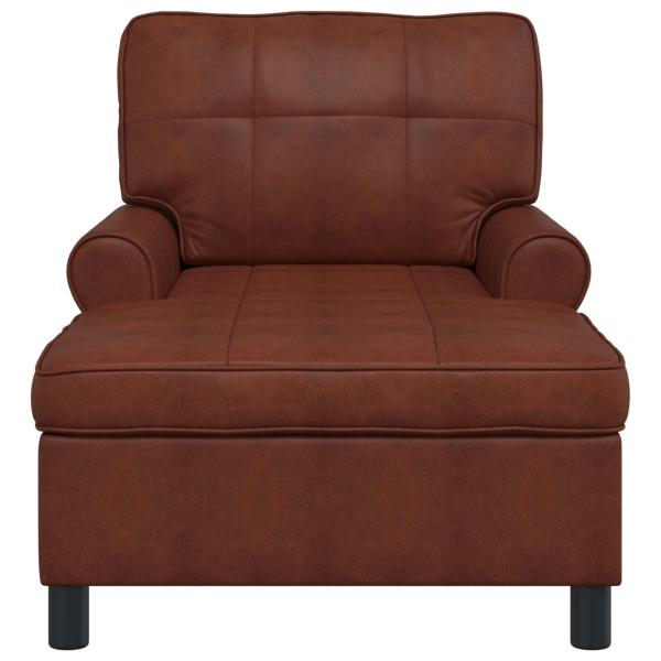Lounge-Liege Glänzendes Braun 91 x 157 x 91 cm Antikes PU