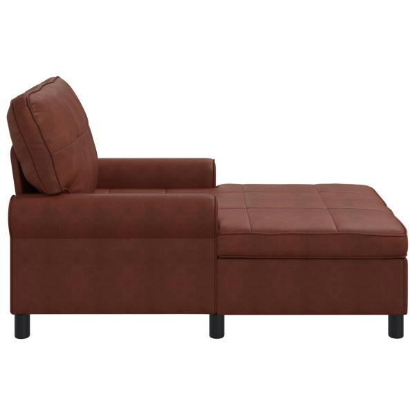 Lounge-Liege Glänzendes Braun 91 x 157 x 91 cm Antikes PU
