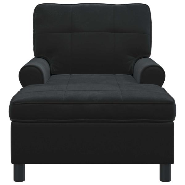 Lounge-Liege mit Kissen Schwarz 91 x 157 x 91 cm Samt