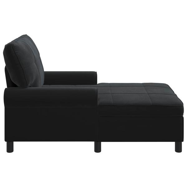Lounge-Liege mit Kissen Schwarz 91 x 157 x 91 cm Samt