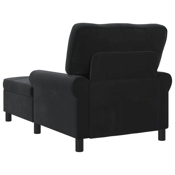 Lounge-Liege mit Kissen Schwarz 91 x 157 x 91 cm Samt