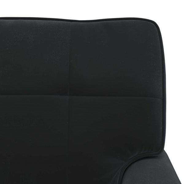 Lounge-Liege mit Kissen Schwarz 91 x 157 x 91 cm Samt