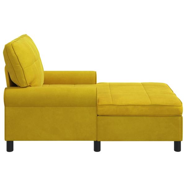 ARDEBO.de - Lounge-Liege mit Kissen Gelb 91 x 157 x 91 cm Samt