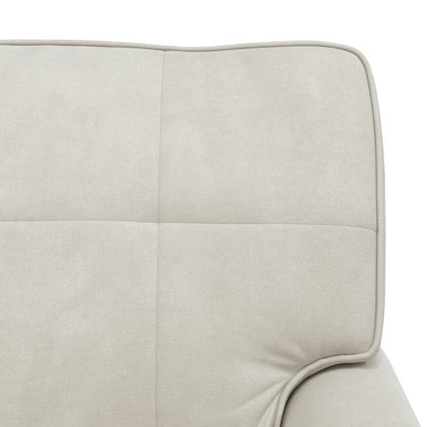 Lounge-Liege mit Kissen Creme 91 x 157 x 91 cm Samt