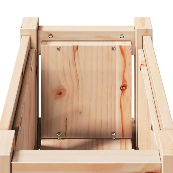 Garten-Pflanzgefäß Natur 31 x 31 x 70 cm Massives Kiefernholz