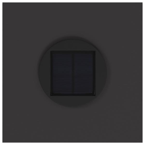 Solar LED Wegeleuchte 2 pcs Schwarz Kalt gewalzter Stahl