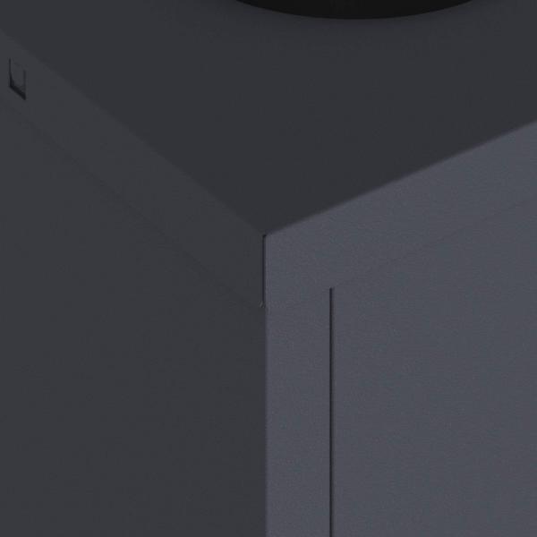 Solar LED Wegeleuchte 2 pcs Anthrazit Kalt gewalzter Stahl