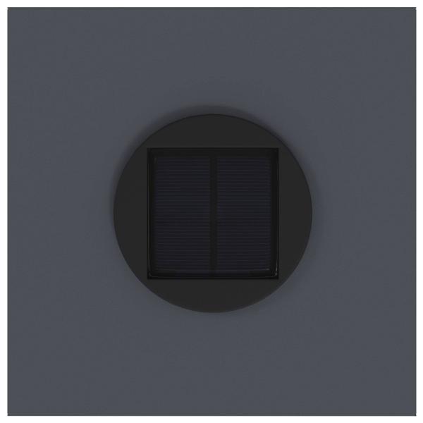 Solar LED Wegeleuchte 2 pcs Anthrazit Kalt gewalzter Stahl