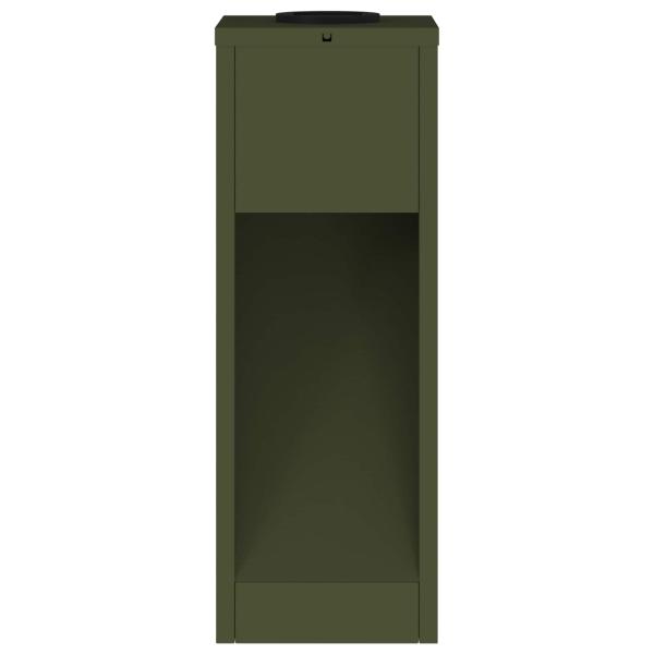 Solar LED Wegeleuchte 2 pcs Olive Grün Kalt gewalzter Stahl