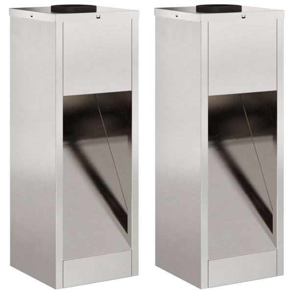 Solar LED Wegeleuchte 2 pcs Edelstahl Edelstahl