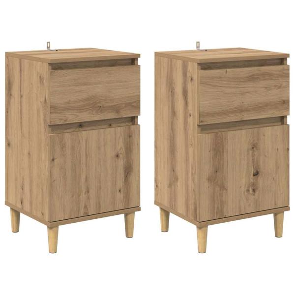 Nachttisch 2 pcs Artisan-Eiche 40 x 35 x 70 cm Holzwerkstoff