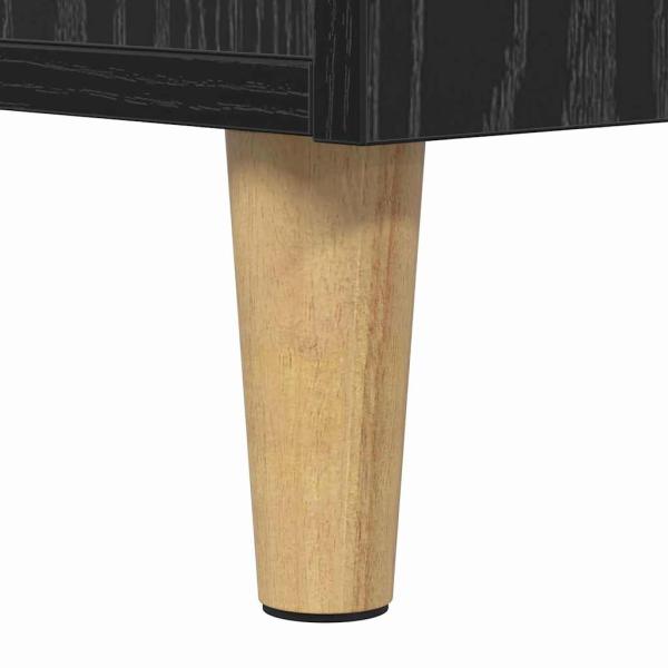 Nachttisch Schwarz Eichen-Optik 40 x 35 x 70 cm Holzwerkstoff