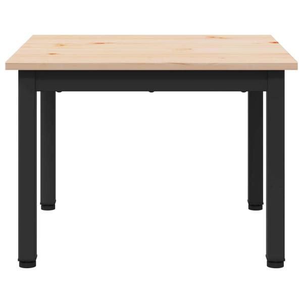 Couchtisch Natur 50 x 50 x 36 cm Massives Kiefernholz