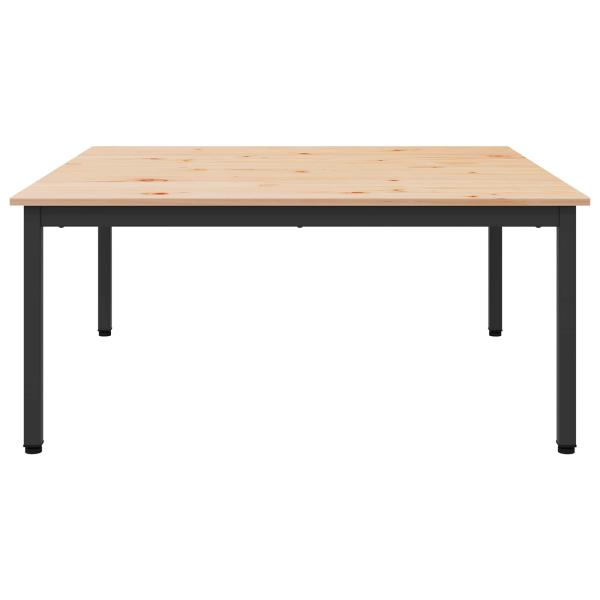 ARDEBO.de - Couchtisch Natur 100 x 100 x 45 cm Massives Kiefernholz