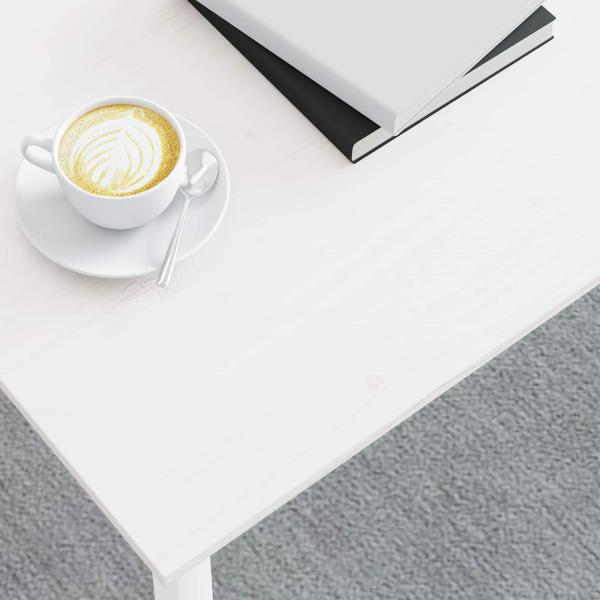 Couchtisch Weiß 100 x 100 x 45 cm Massives Kiefernholz