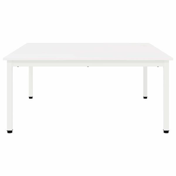 Couchtisch Weiß 100 x 100 x 45 cm Massives Kiefernholz