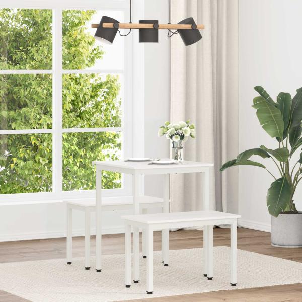 ARDEBO.de - Esstisch Weiß 60 x 60 x 75 cm Massives Kiefernholz