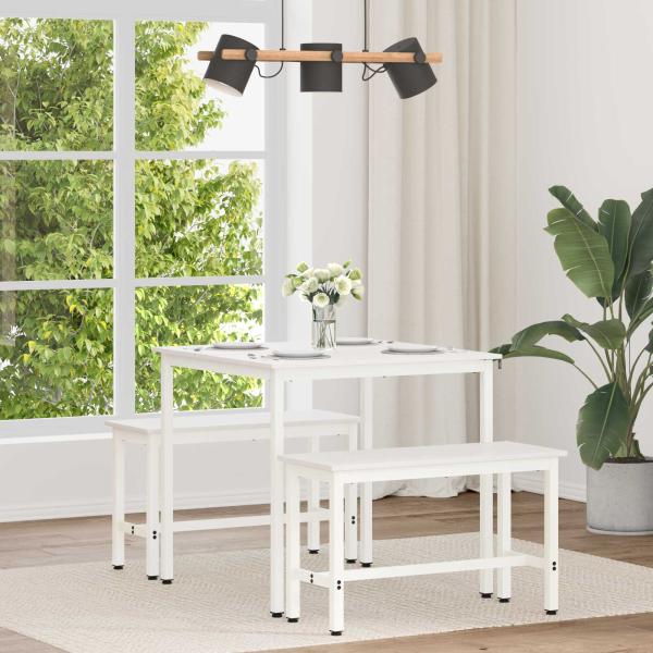 Esstisch Weiß 80 x 80 x 75 cm Massives Kiefernholz