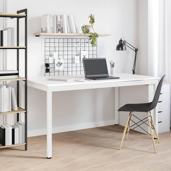 Esstisch Weiß 150 x 90 x 75 cm Massives Kiefernholz