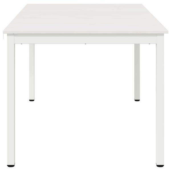 Esstisch Weiß 150 x 90 x 75 cm Massives Kiefernholz