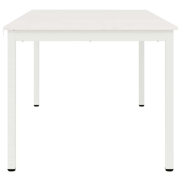 Esstisch Weiß 180 x 90 x 75 cm Massives Kiefernholz