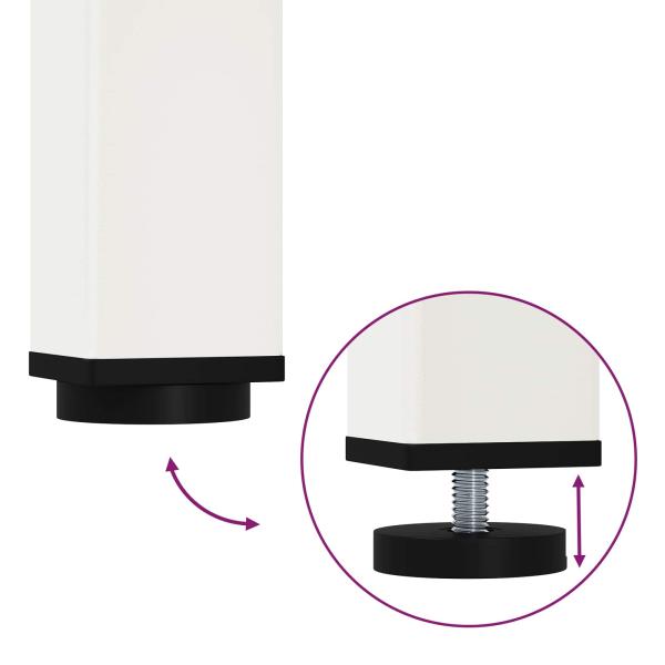 Bartisch Weiß 60 x 60 x 105 cm Massives Kiefernholz