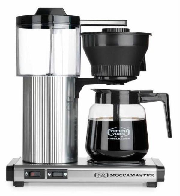 Moccamaster CD Grand Filterkaffemaschine, silber poliert mit Glaskanne 1,8 Liter