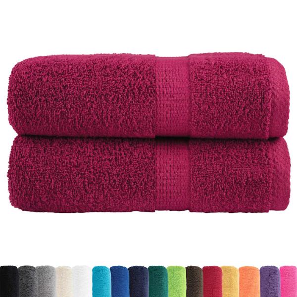 Premium-Waschtücher SOLUND 2 Stk. Bordeaux 30x30 cm 600 g/m²