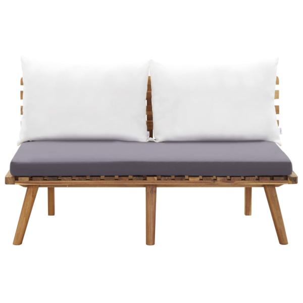 4-teiliges Garten-Lounge-Set mit Kissen, Massivholz Akazie