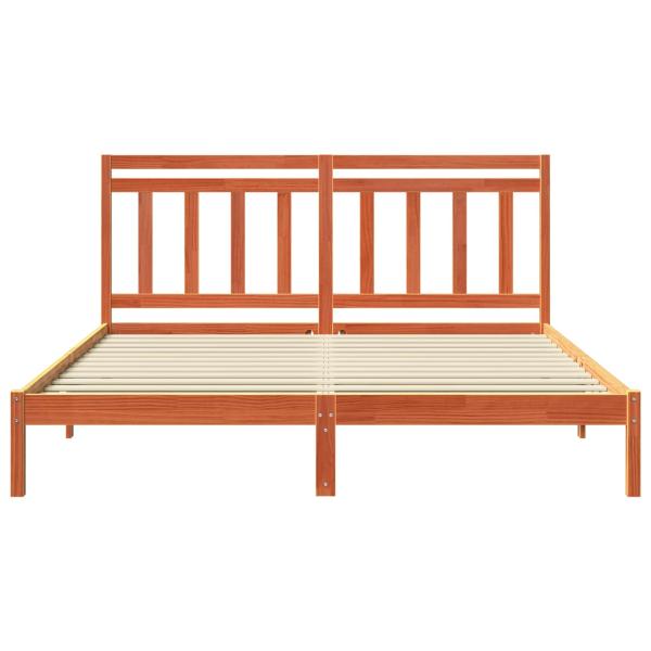 Bettrahmen 2 pcs Wachsbraun 180 x 200 cm Massives Kiefernholz