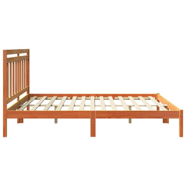 Bettrahmen 2 pcs Wachsbraun 180 x 200 cm Massives Kiefernholz